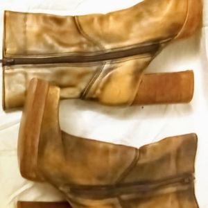 CANDIES Whiskey Brown Mid Calf Bootie Kickers